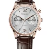 vescari chestor rose goud zilveren wijzerplaat bruin lederen band Gentlemens Watches