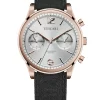 vescari chestor rose goud zilveren wijzerplaat zwarte canvas band Gentlemens Watches